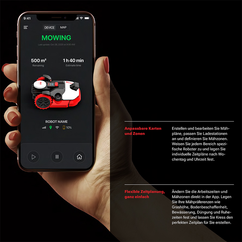 Kress EyePilot® KR260E Mähroboter 600m² RTKn 2.0 V-SLAM – Bild 2